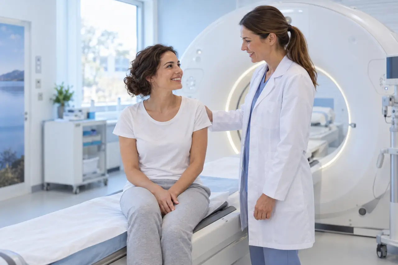 PET scan : une tenue sans métal facilite l’examen et évite de se changer