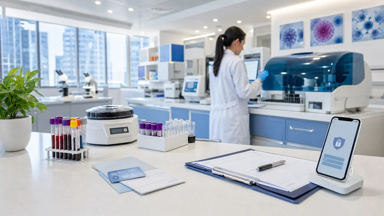 Laboratoire d'analyses médicales moderne et lumineux